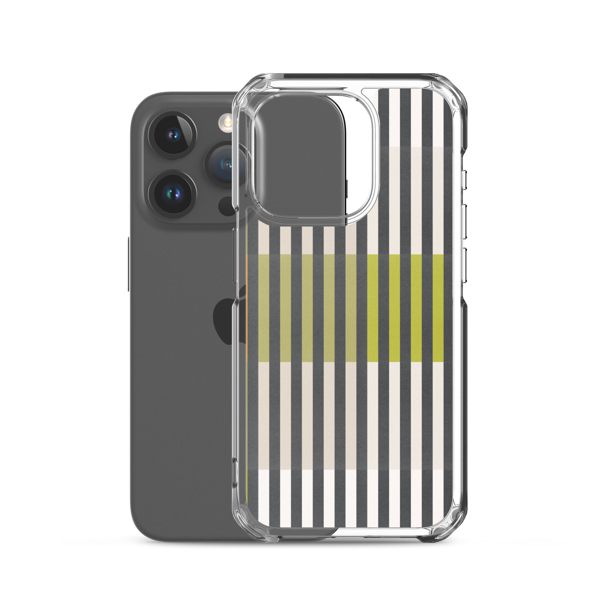 Green Geo lines Clear Case for iPhone® - Image 37