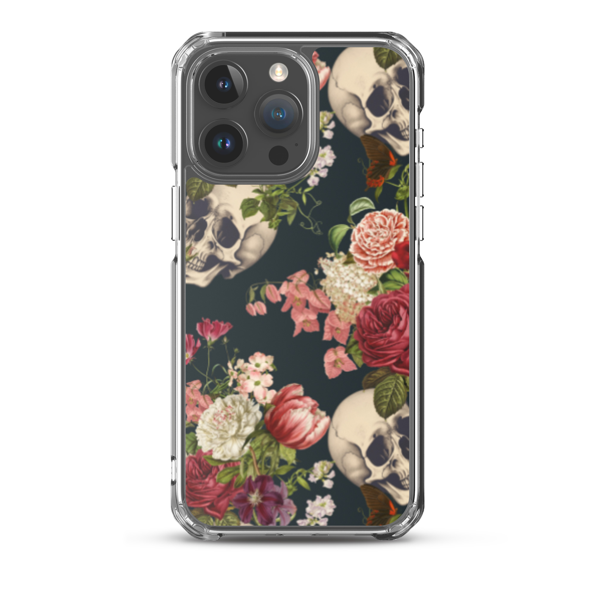 Floral Skulls Clear Case for iPhone® - Image 34