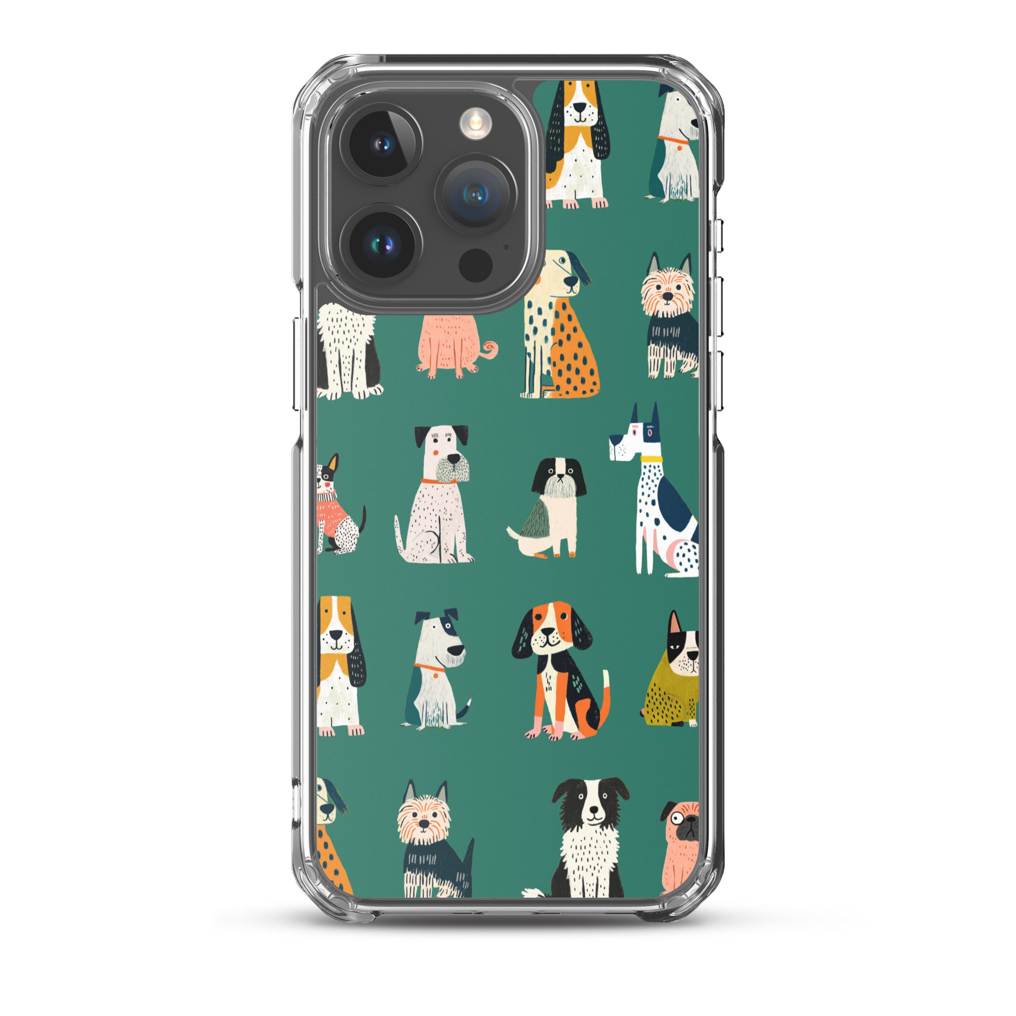 Cute Dogs Pattern Clear Case for iPhone® - Image 34