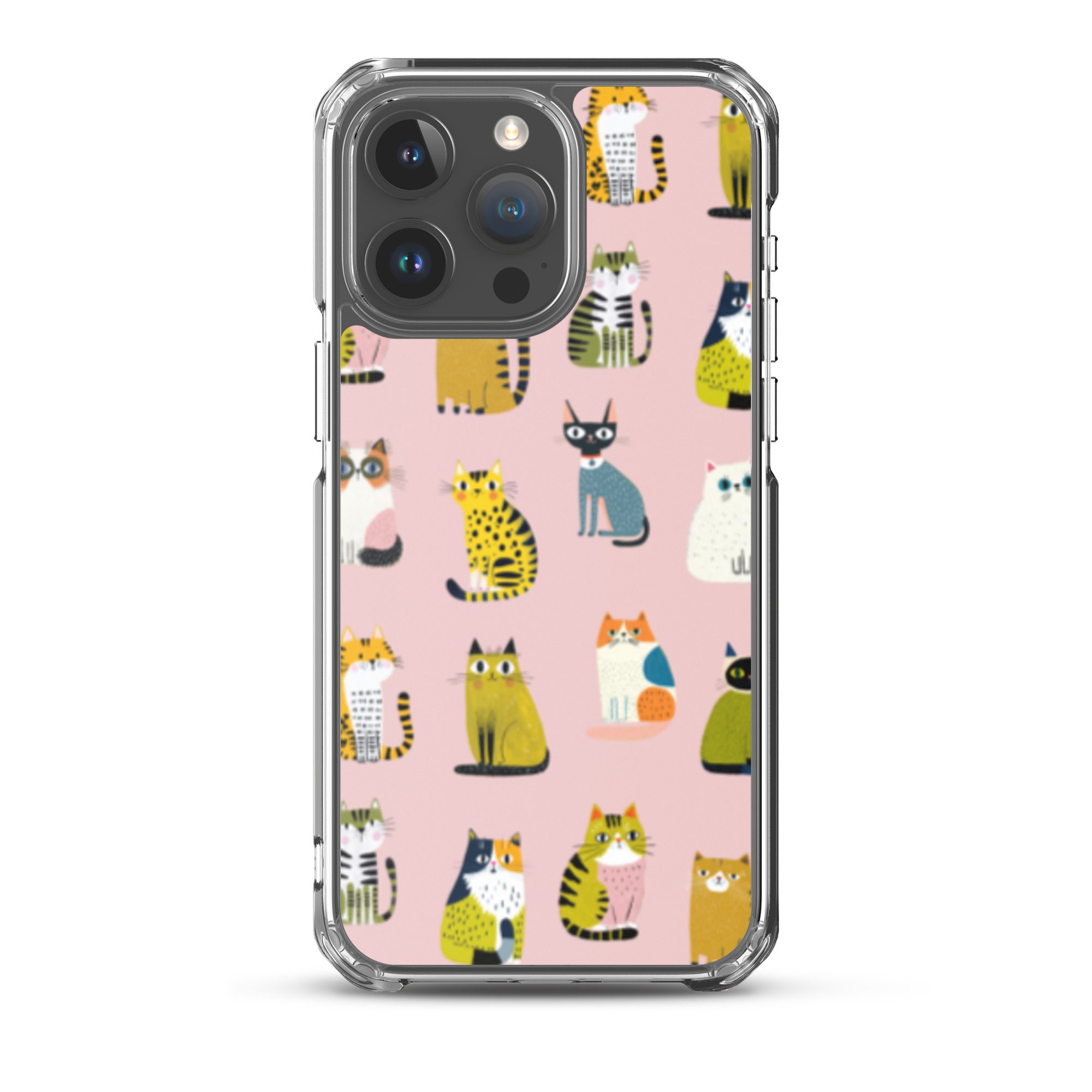 Cute Cats Pattern Clear Case for iPhone® - Image 34