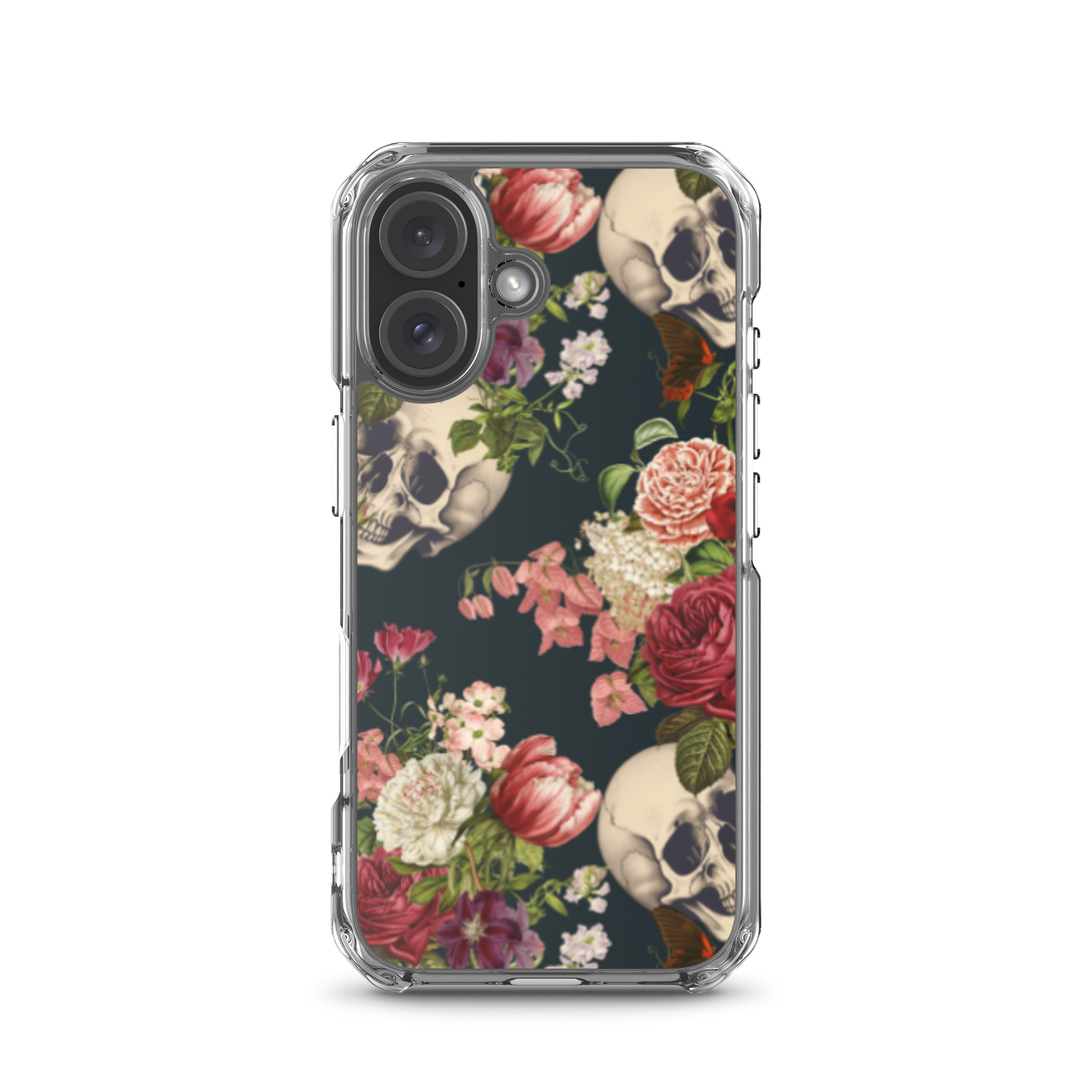 Floral Skulls Clear Case for iPhone® - Image 46