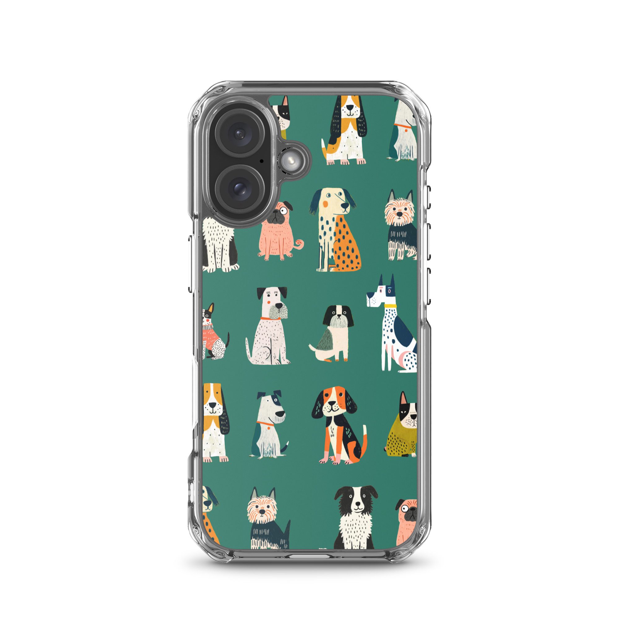 Cute Dogs Pattern Clear Case for iPhone® - Image 46