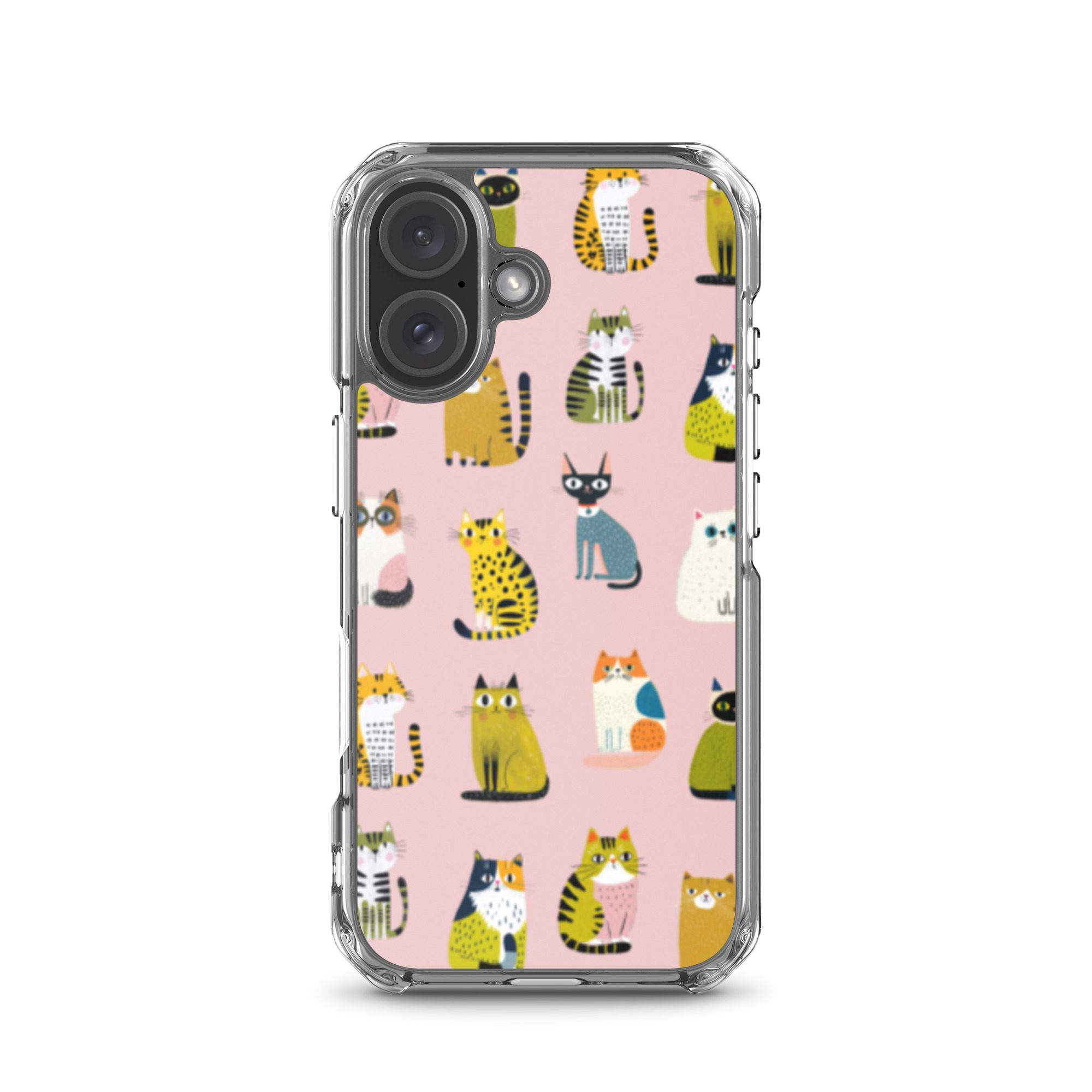 Cute Cats Pattern Clear Case for iPhone® - Image 46