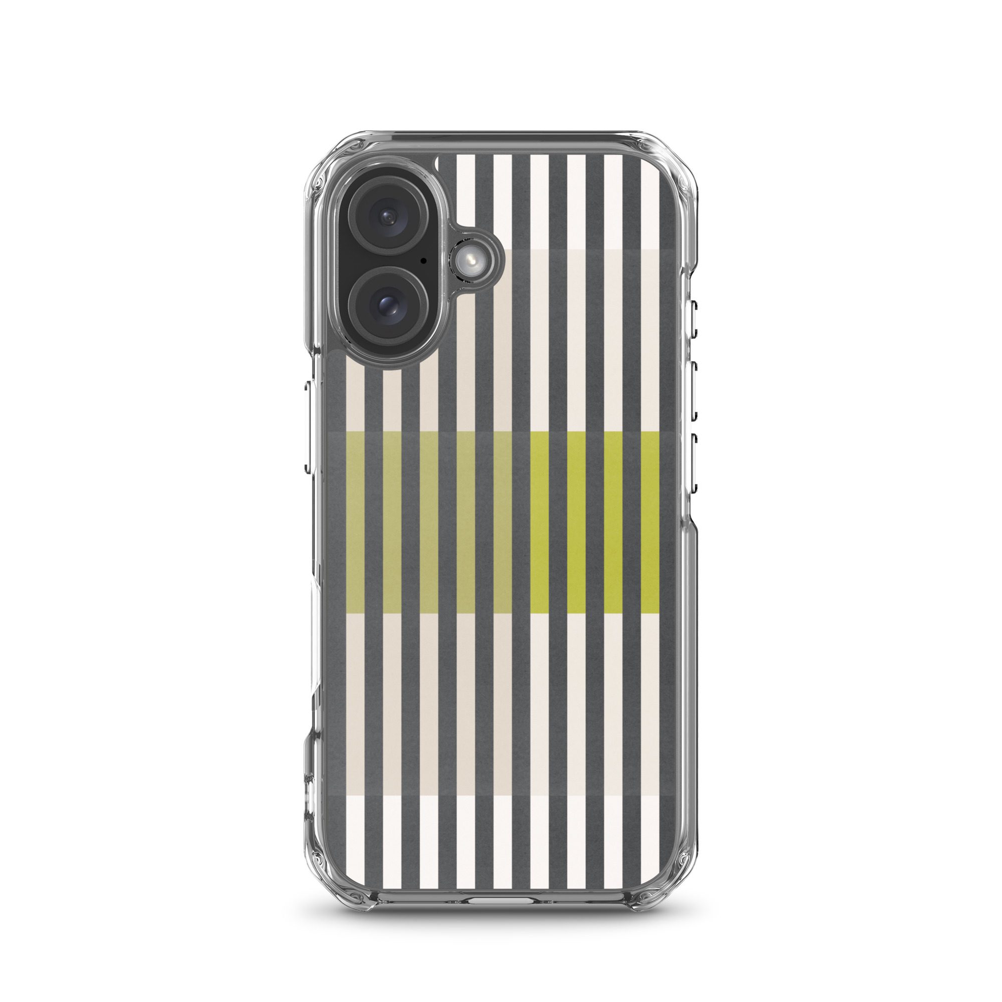 Green Geo lines Clear Case for iPhone® - Image 46