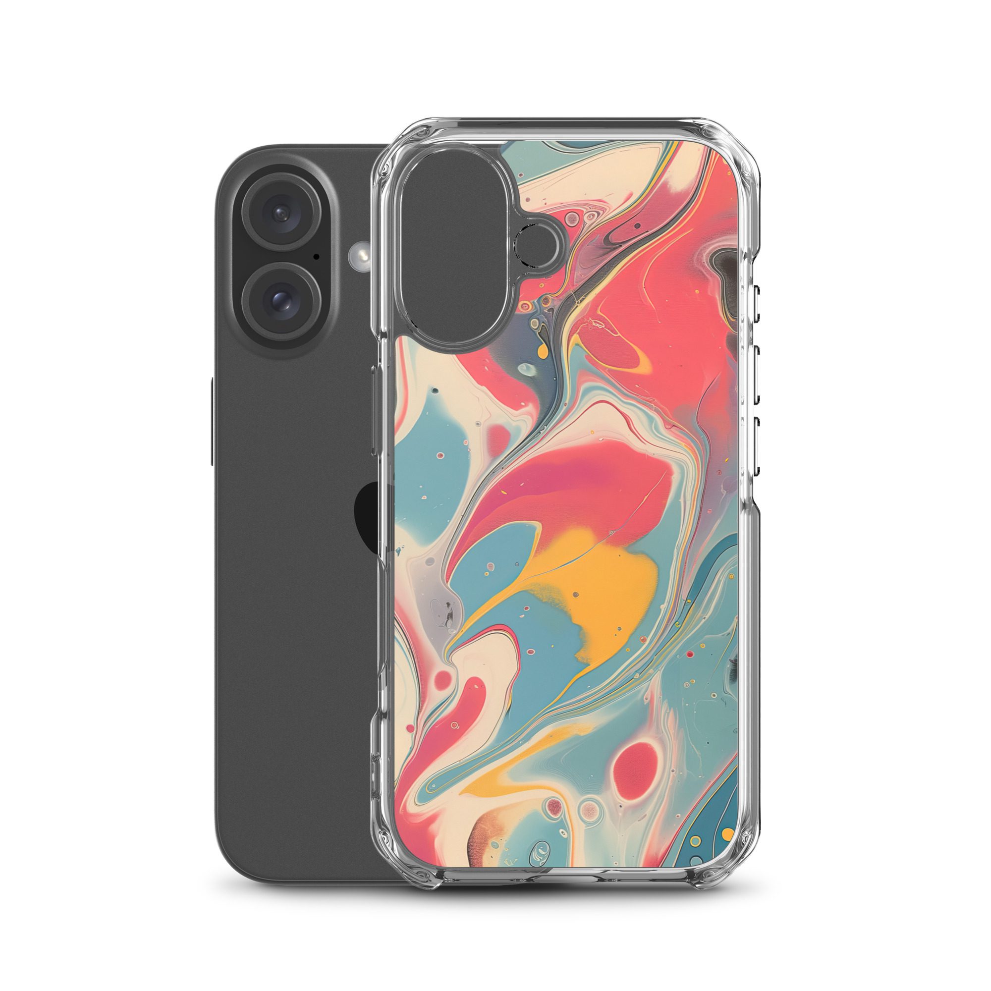 Red Marble Clear Case for iPhone® - Image 47