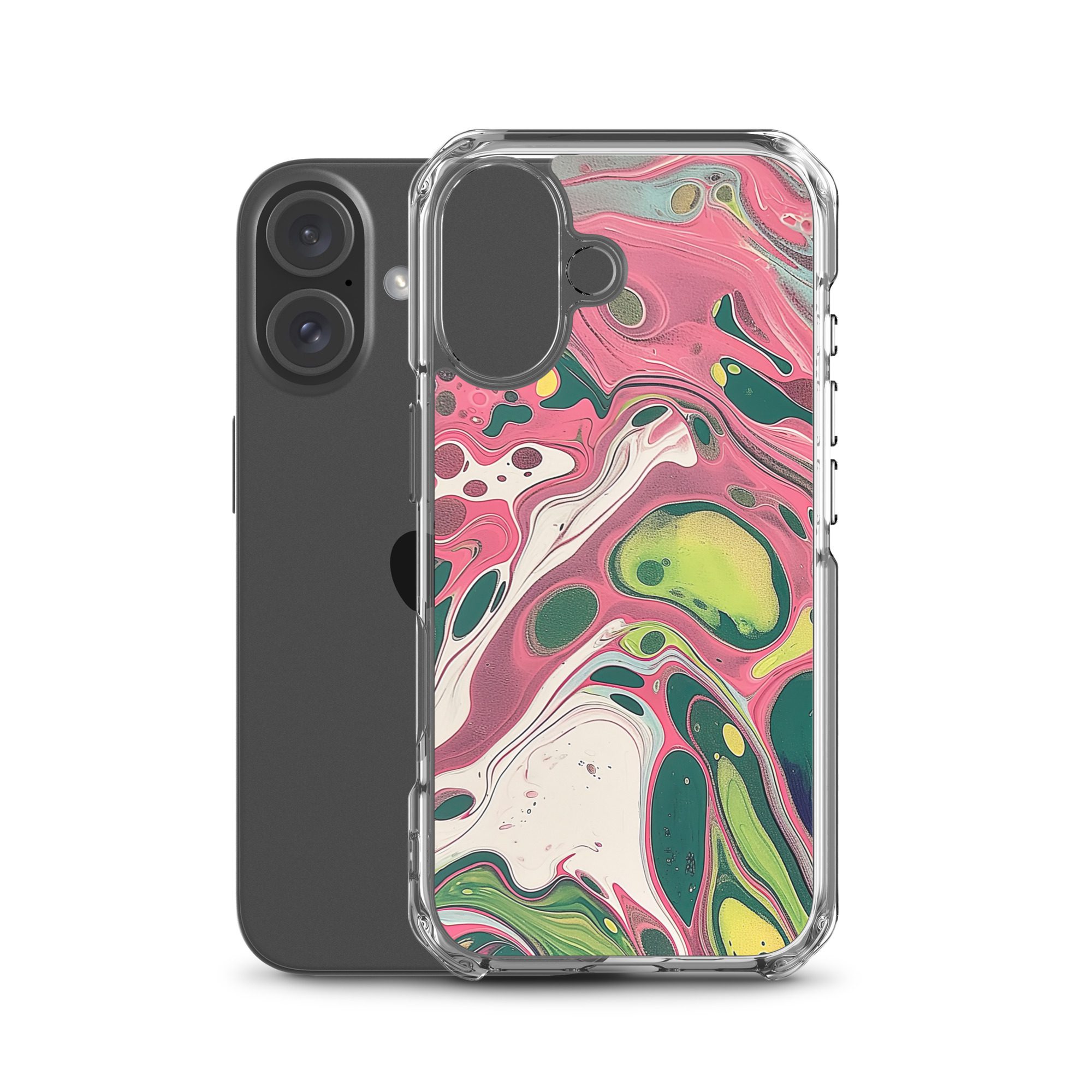 Green Marble Clear Case for iPhone® - Image 47