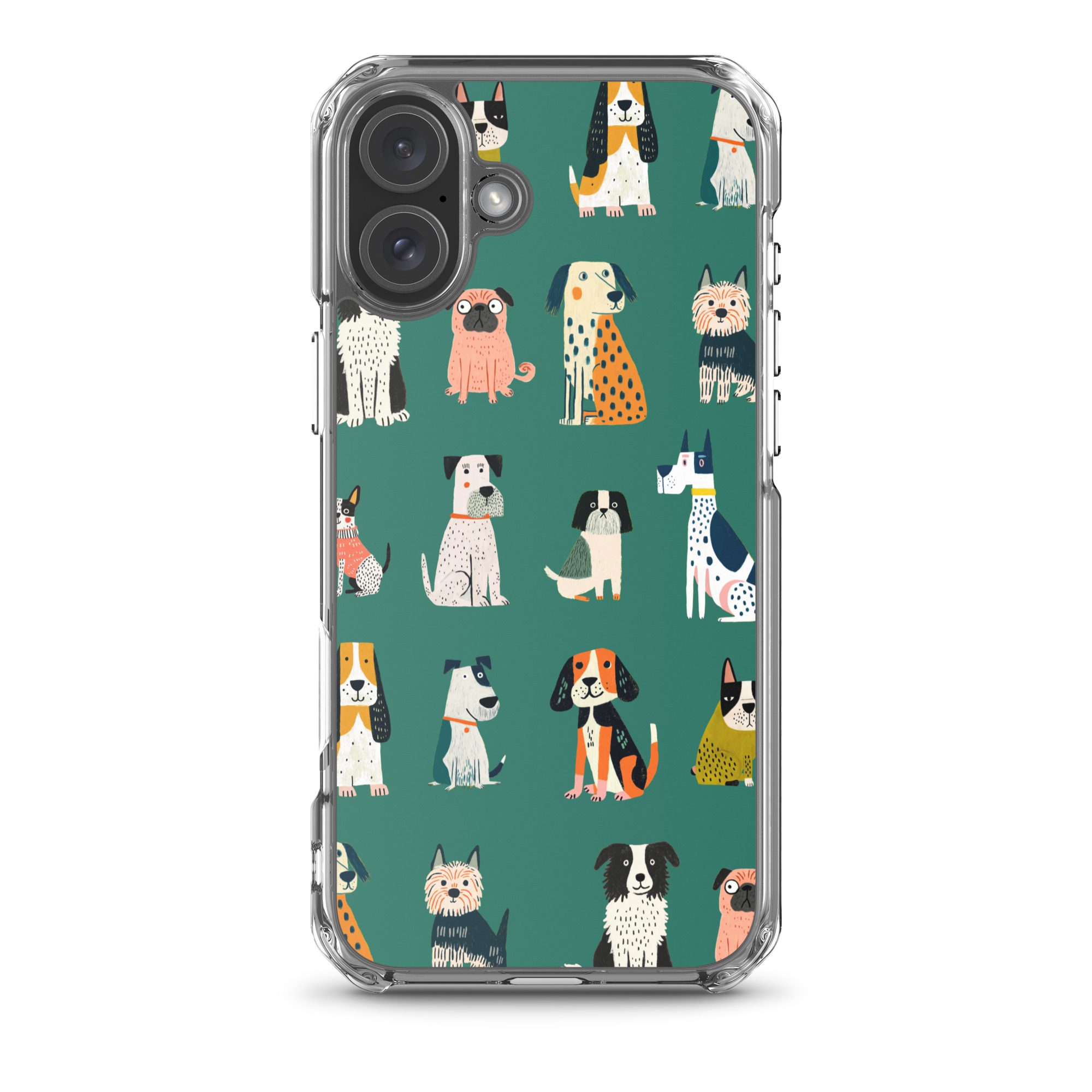Cute Dogs Pattern Clear Case for iPhone® - Image 40