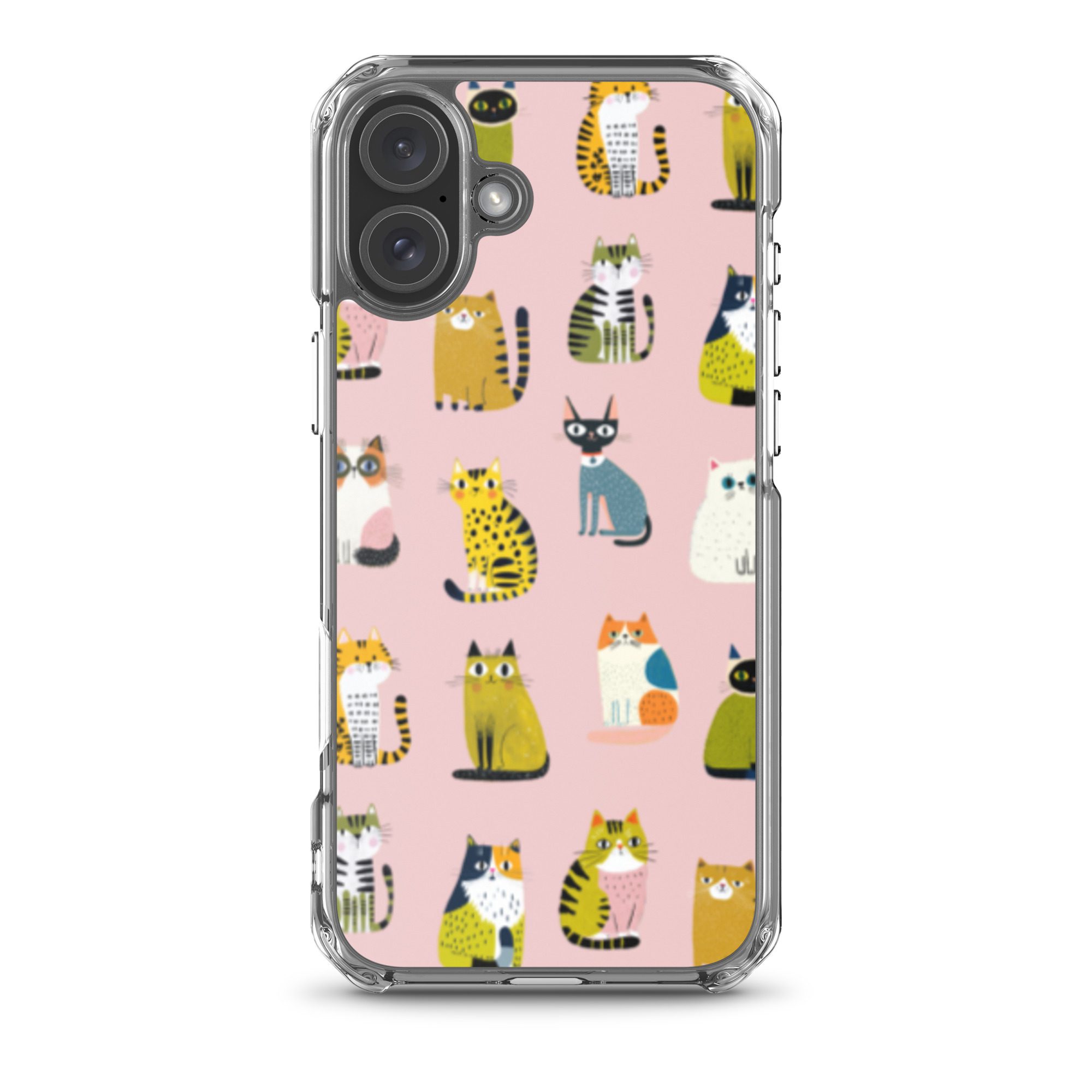 Cute Cats Pattern Clear Case for iPhone® - Image 40