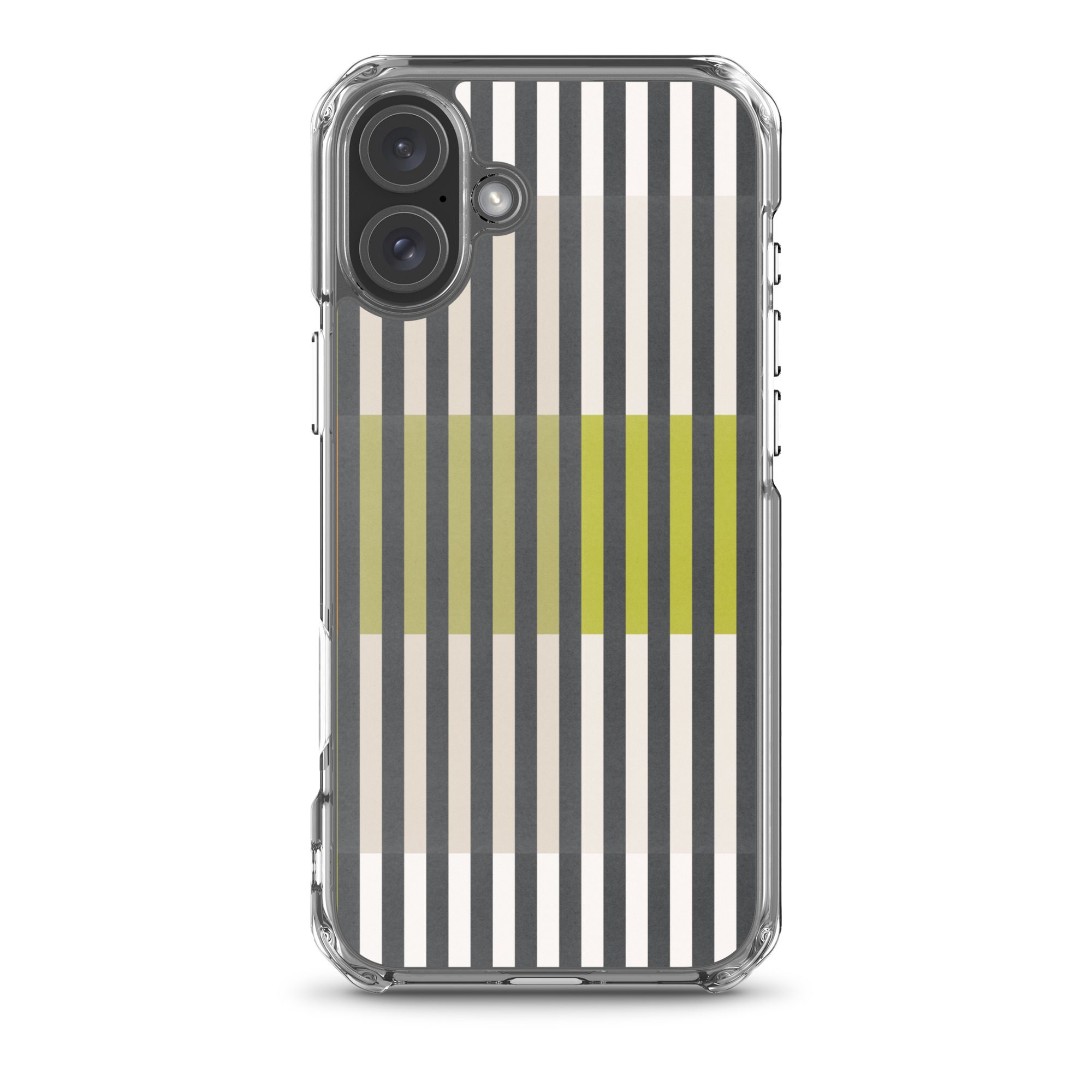 Green Geo lines Clear Case for iPhone® - Image 40