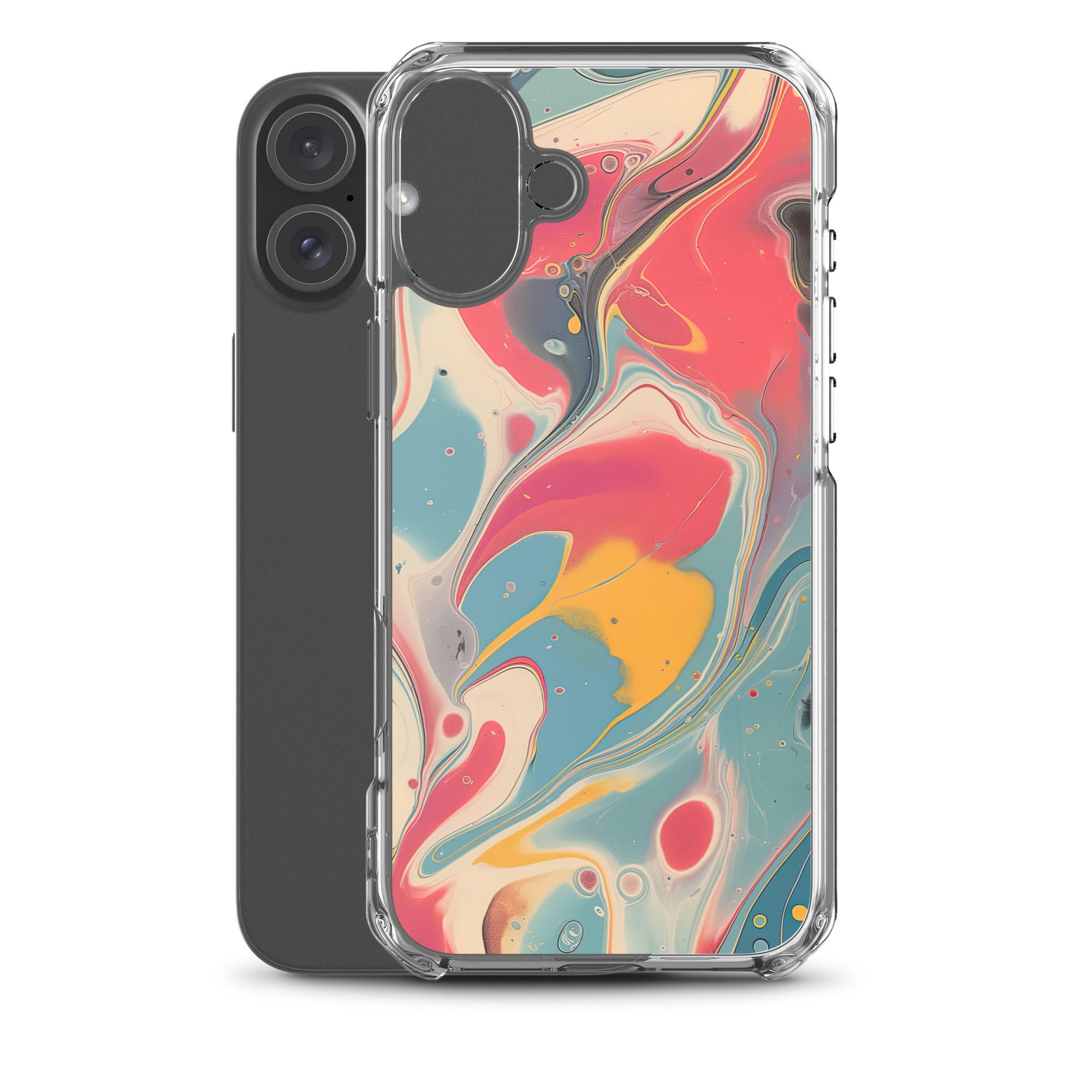 Red Marble Clear Case for iPhone® - Image 41