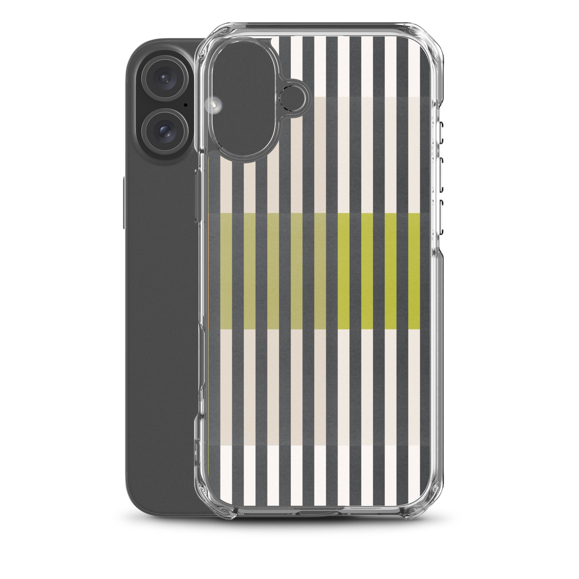 Green Geo lines Clear Case for iPhone® - Image 41