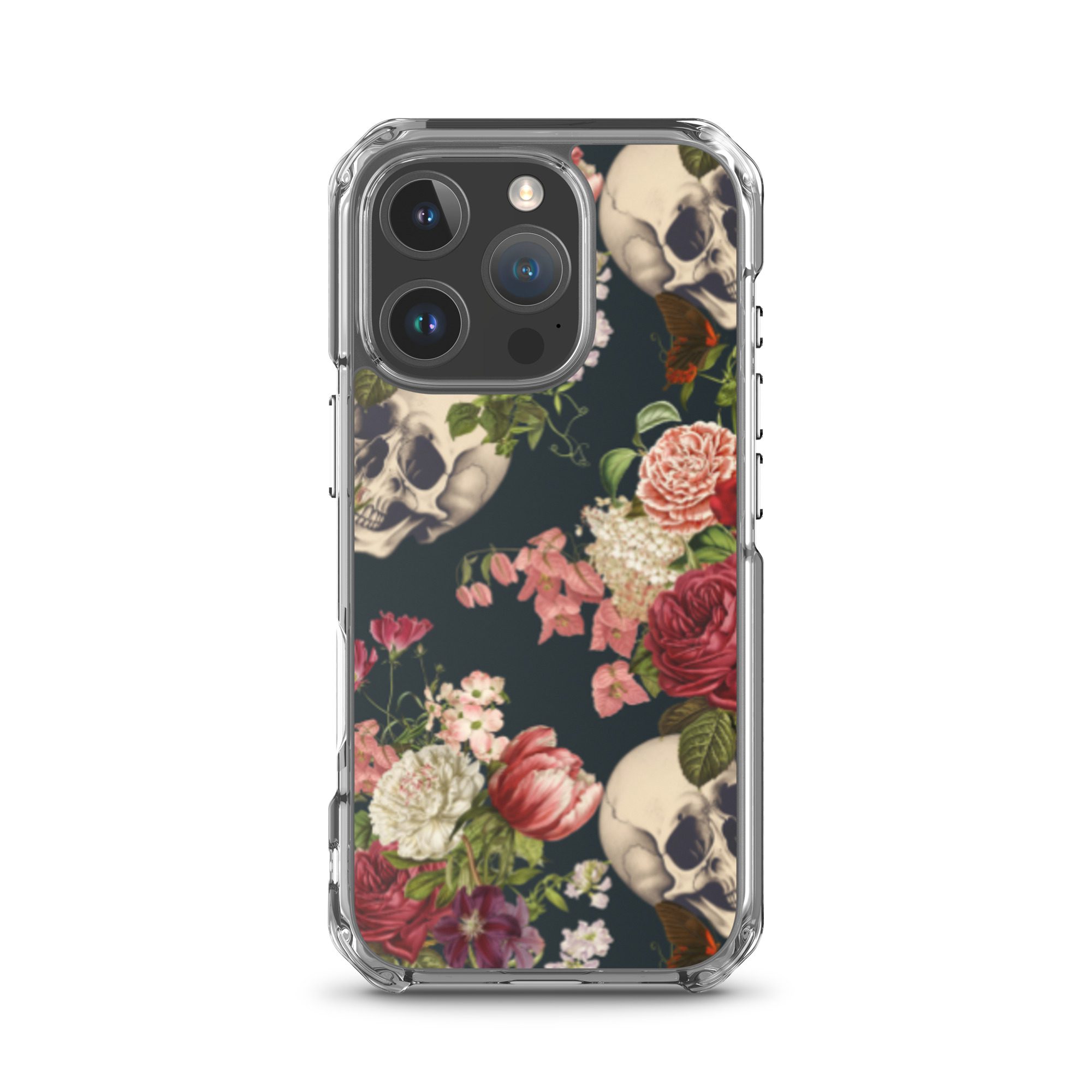 Floral Skulls Clear Case for iPhone® - Image 44