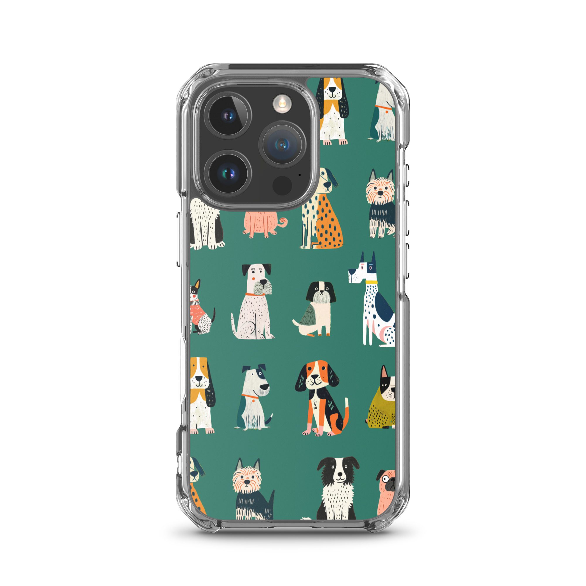 Cute Dogs Pattern Clear Case for iPhone® - Image 44