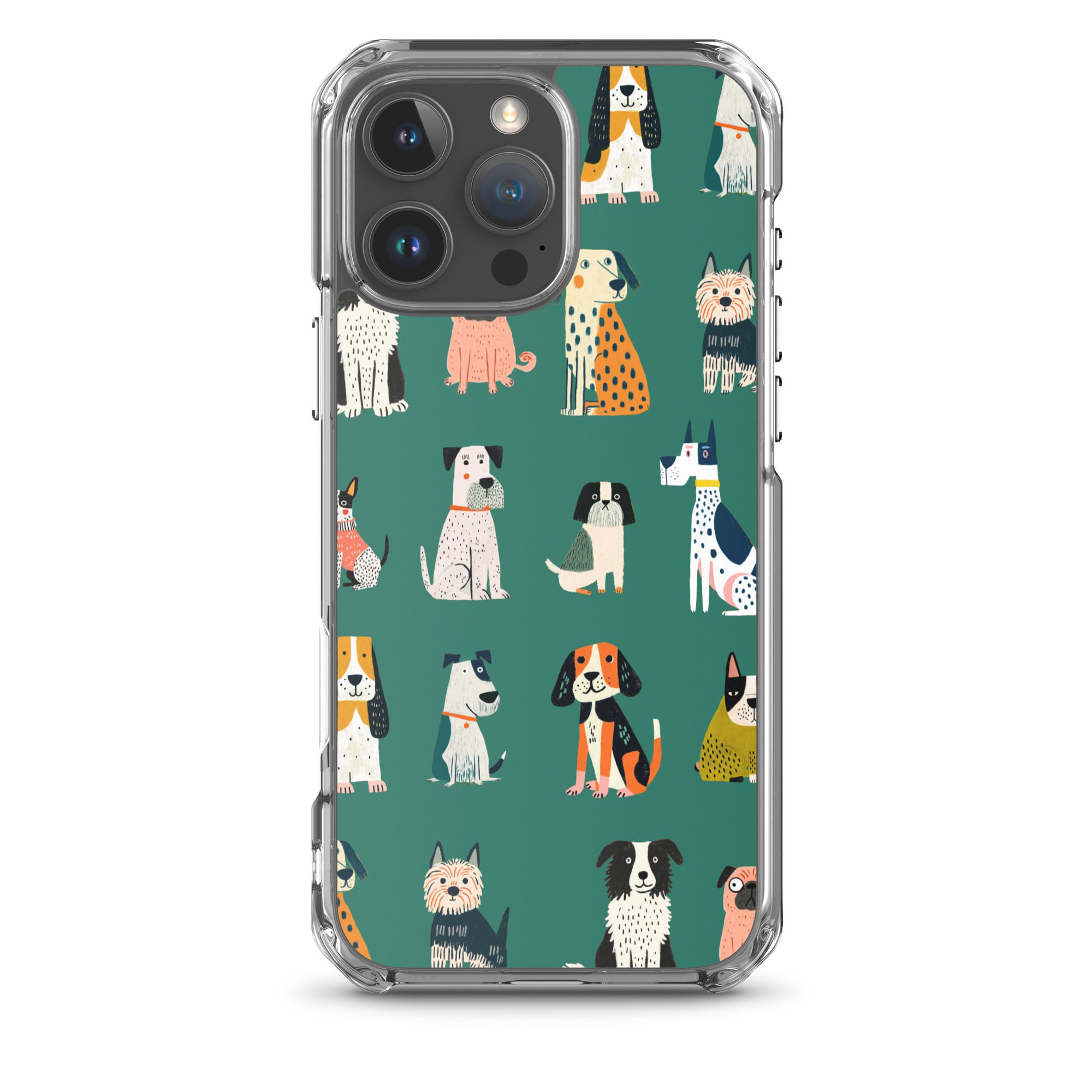 Cute Dogs Pattern Clear Case for iPhone® - Image 42