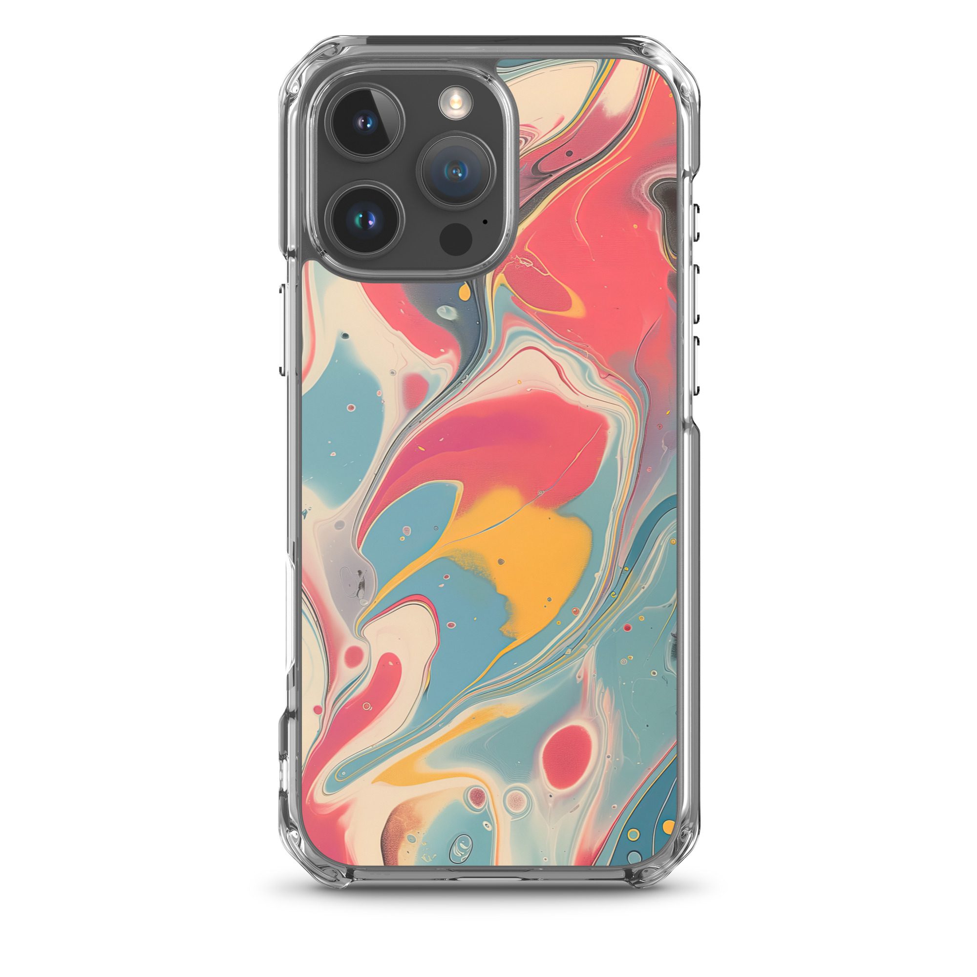 Red Marble Clear Case for iPhone® - Image 42