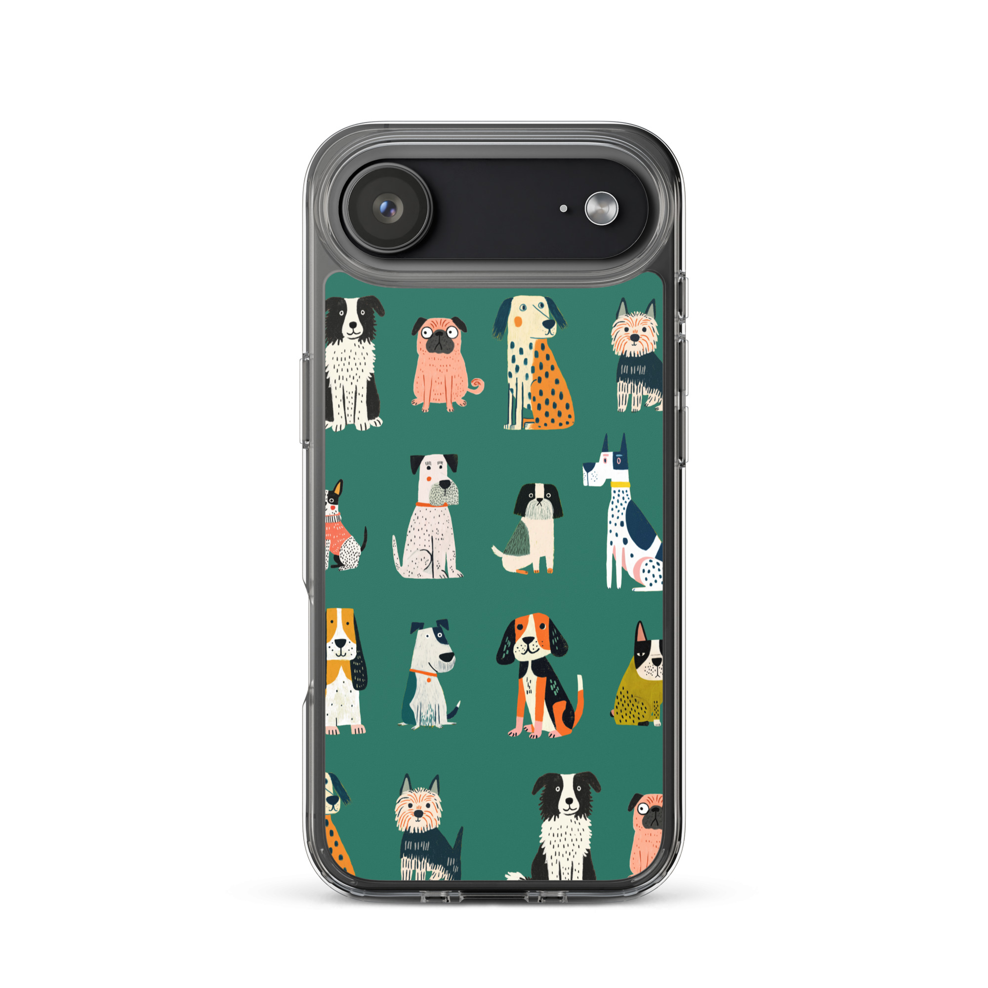 Cute Dogs Pattern Clear Case for iPhone® - Image 48