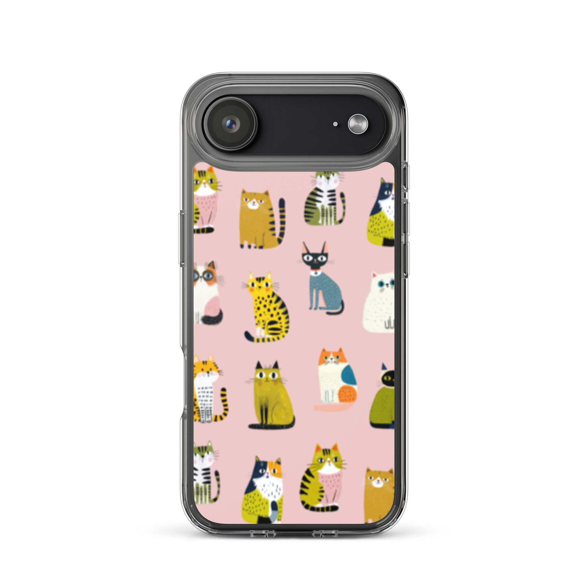 Cute Cats Pattern Clear Case for iPhone® - Image 48