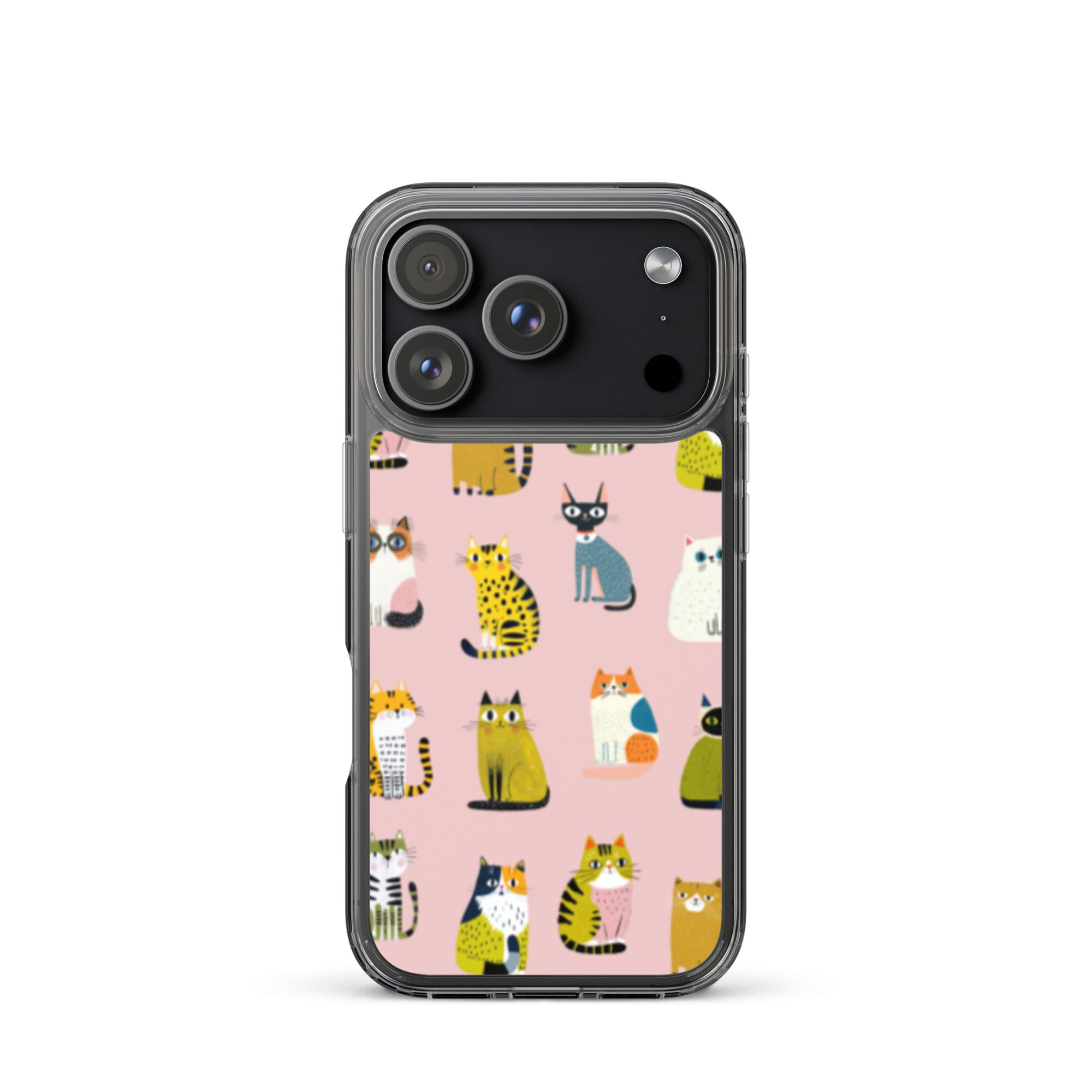 Cute Cats Pattern Clear Case for iPhone® - Image 50