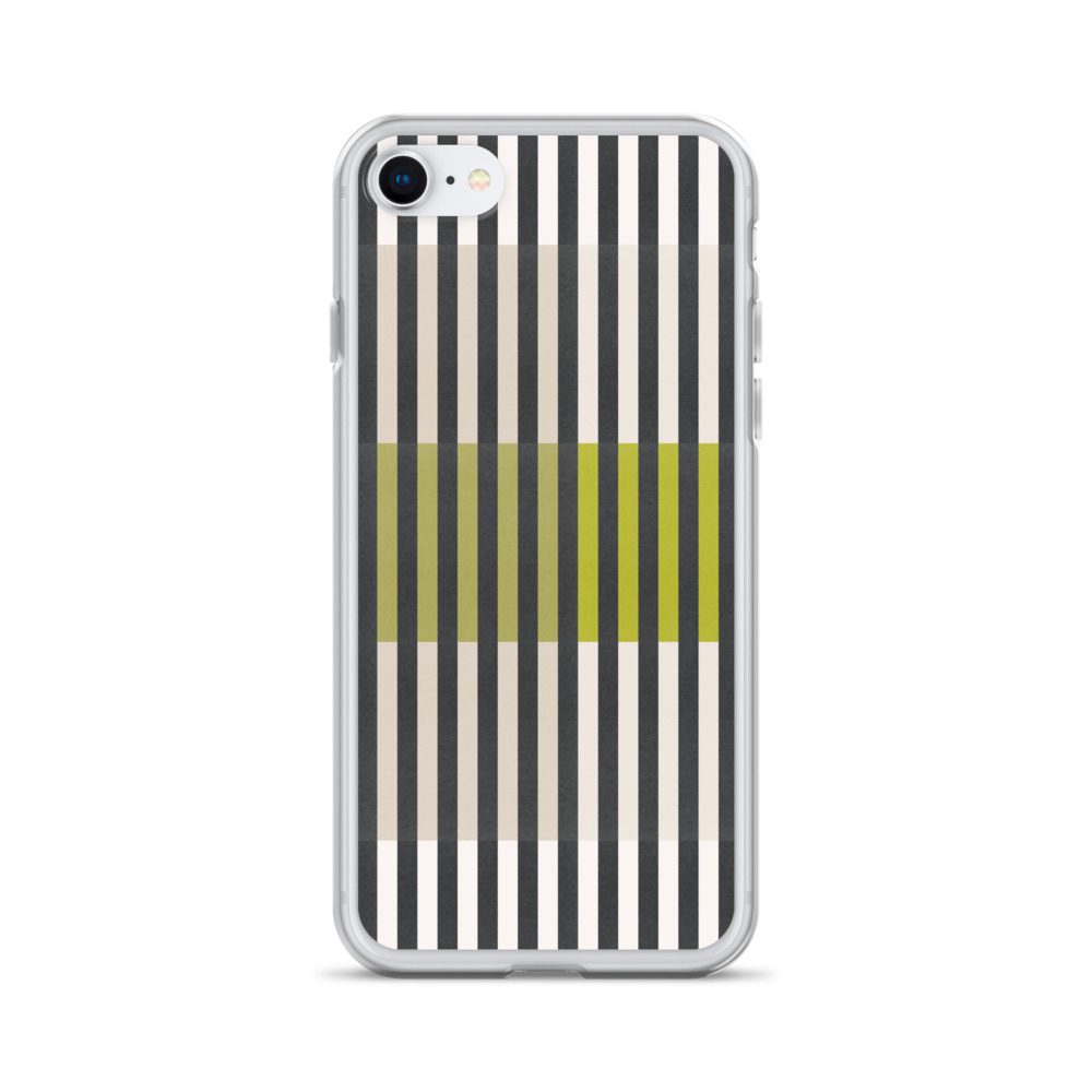 Green Geo lines Clear Case for iPhone®