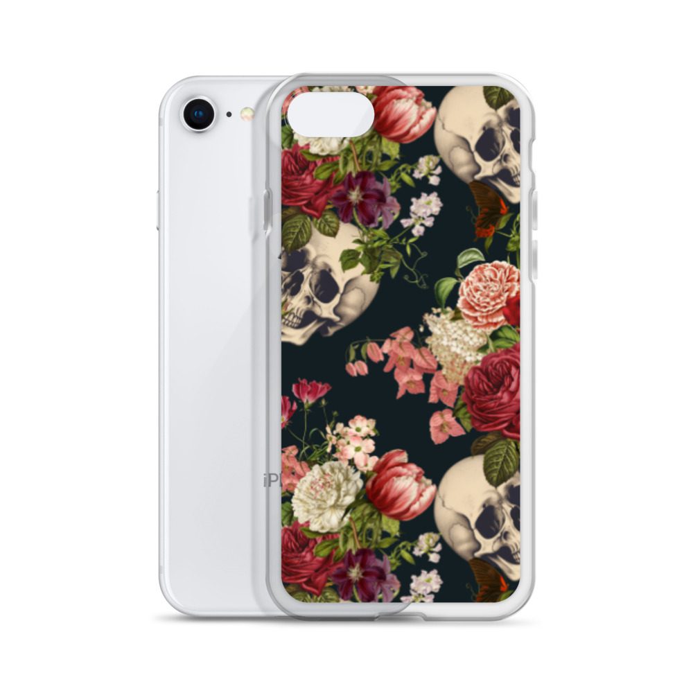 Floral Skulls Clear Case for iPhone® - Image 52