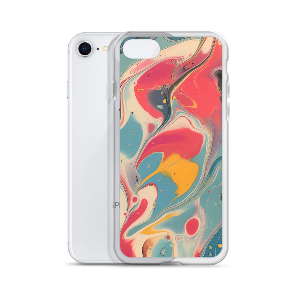 Red Marble Clear Case for iPhone® - Image 52