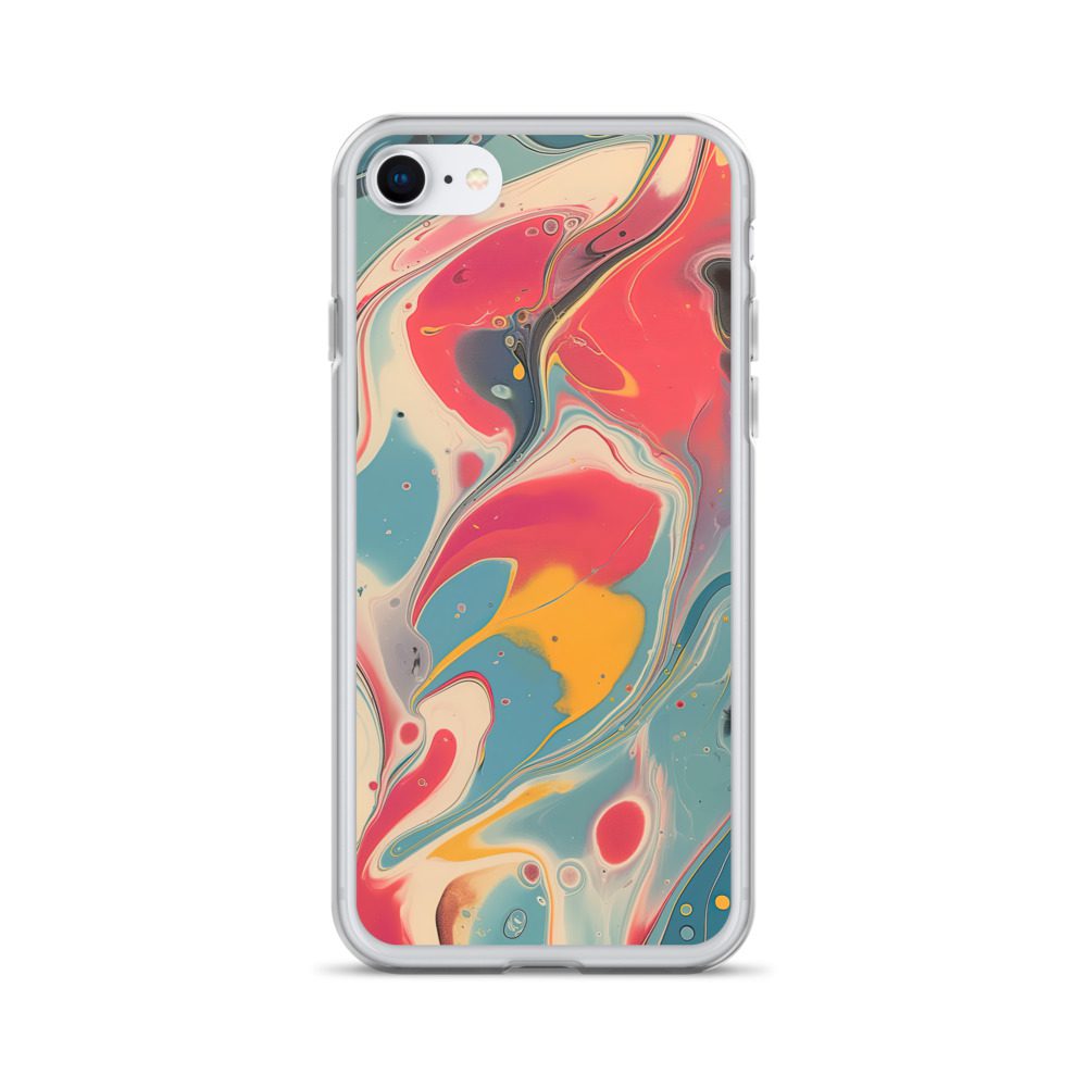 Red Marble Clear Case for iPhone® - Image 53