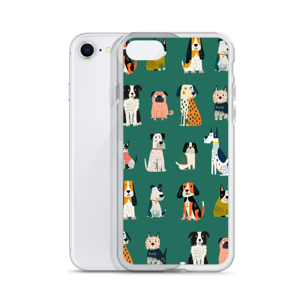 Cute Dogs Pattern Clear Case for iPhone® - Image 54