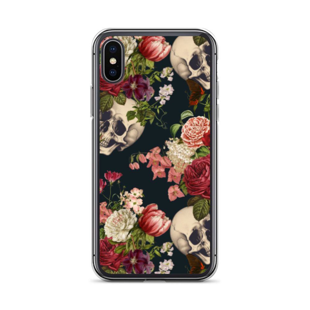 Floral Skulls Clear Case for iPhone® - Image 55