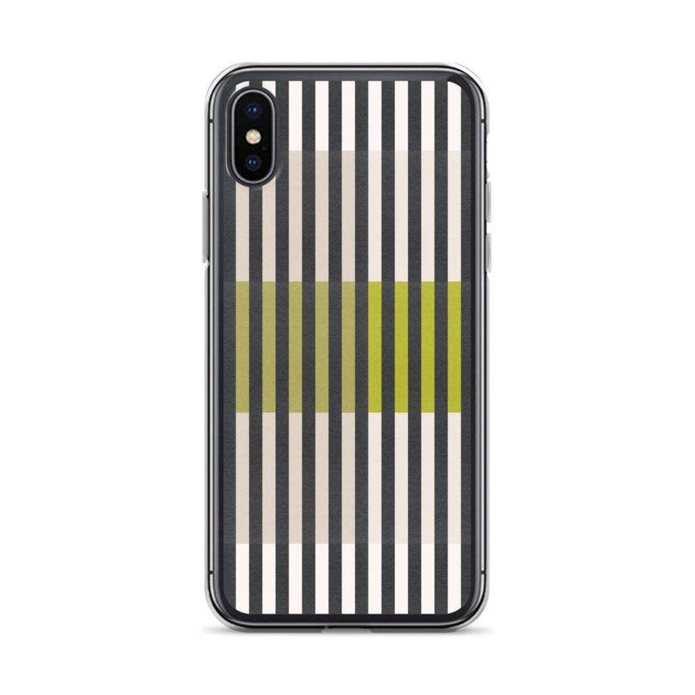 Green Geo lines Clear Case for iPhone® - Image 55