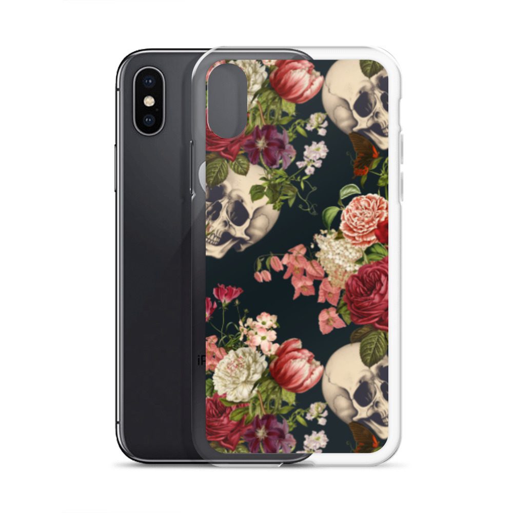 Floral Skulls Clear Case for iPhone® - Image 56