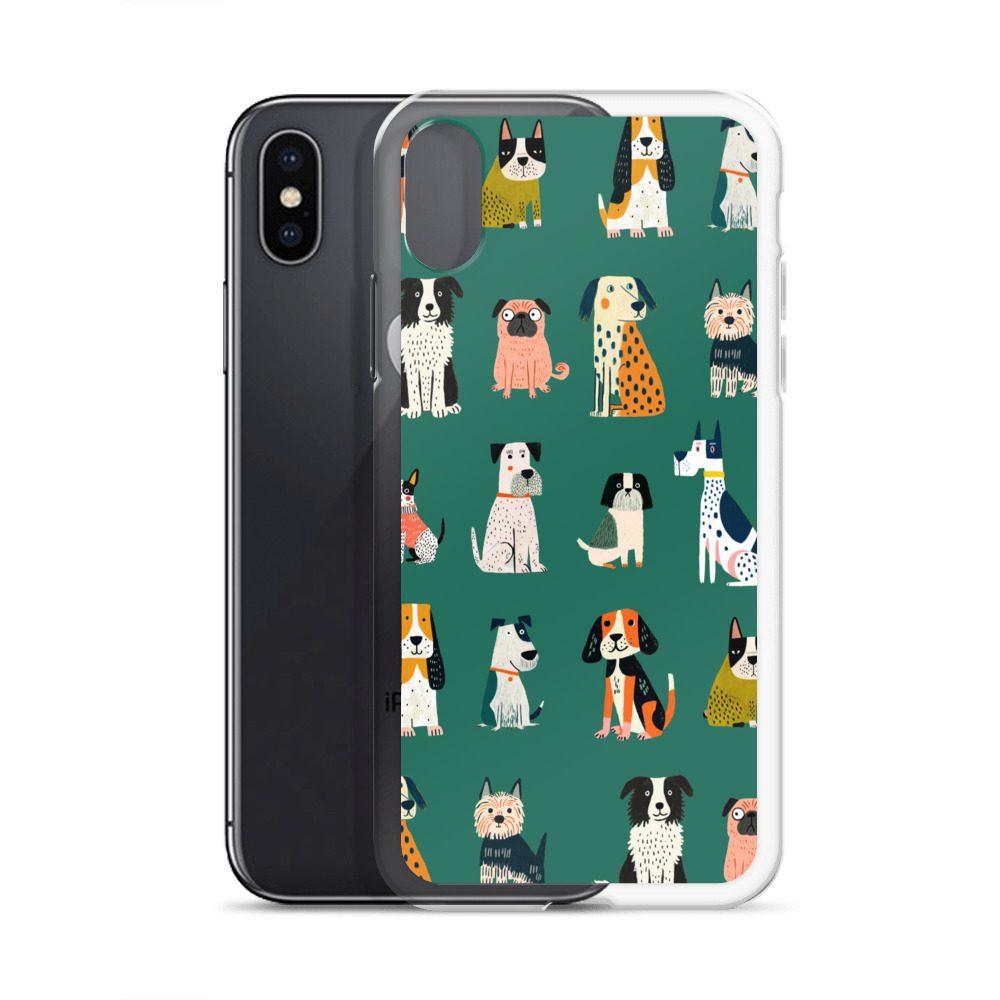Cute Dogs Pattern Clear Case for iPhone® - Image 56