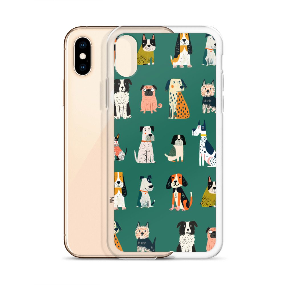 Cute Dogs Pattern Clear Case for iPhone® - Image 58