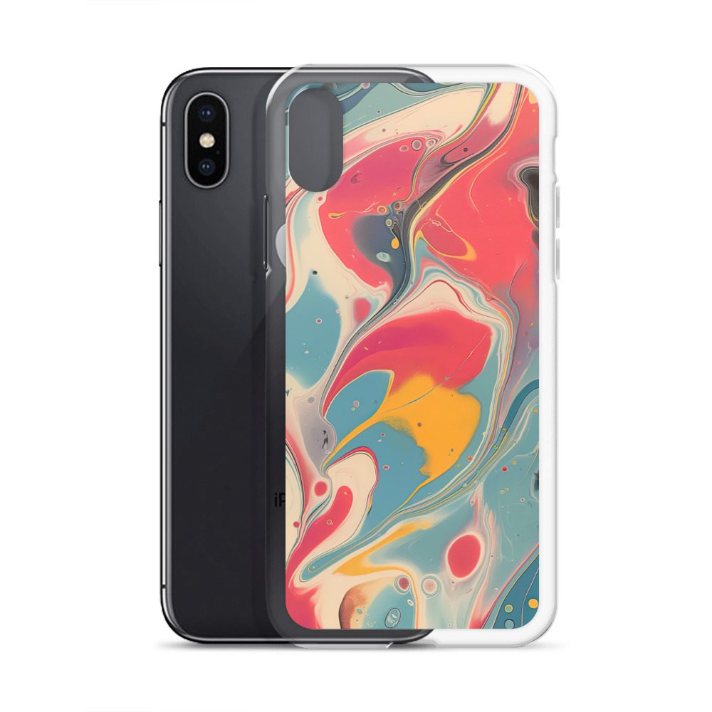 Red Marble Clear Case for iPhone® - Image 56