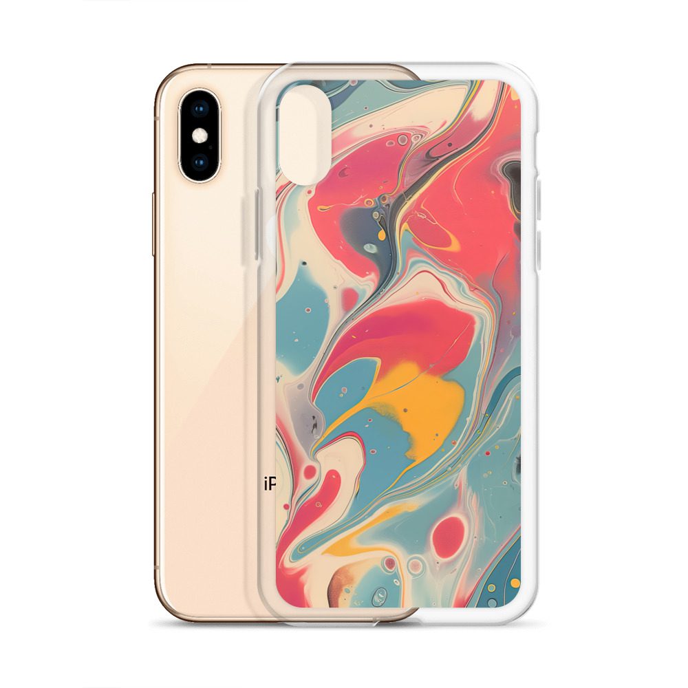 Red Marble Clear Case for iPhone® - Image 58