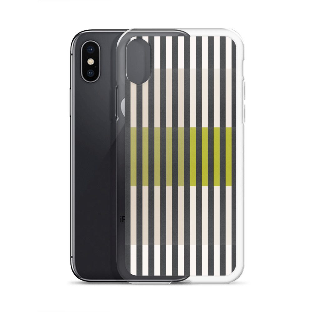Green Geo lines Clear Case for iPhone® - Image 56