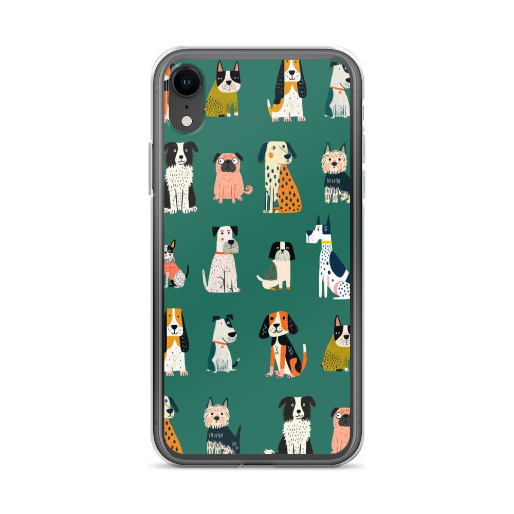 Cute Dogs Pattern Clear Case for iPhone® - Image 59