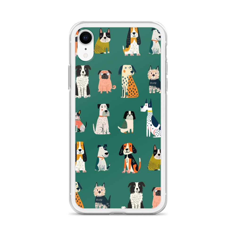 Cute Dogs Pattern Clear Case for iPhone® - Image 61