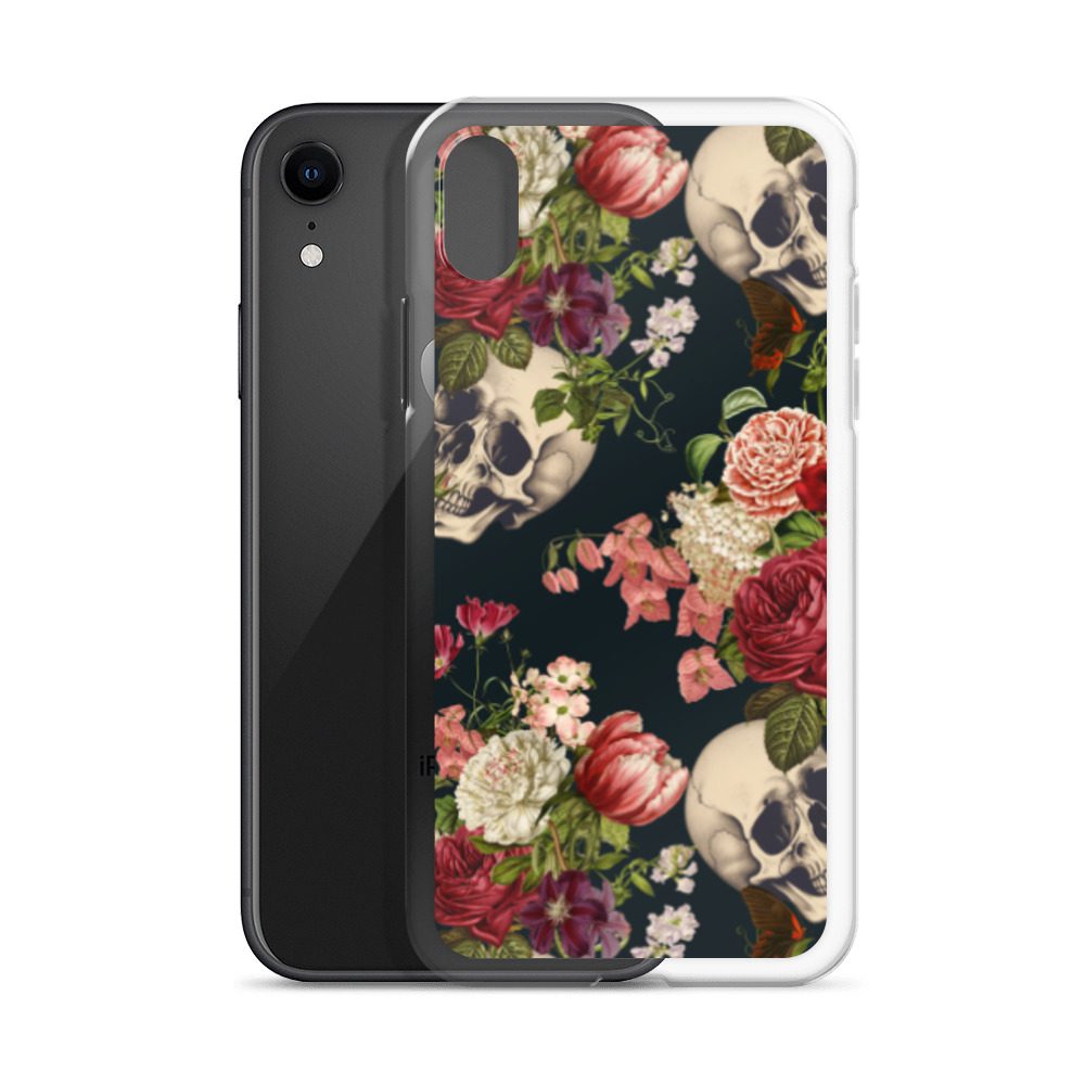 Floral Skulls Clear Case for iPhone® - Image 60
