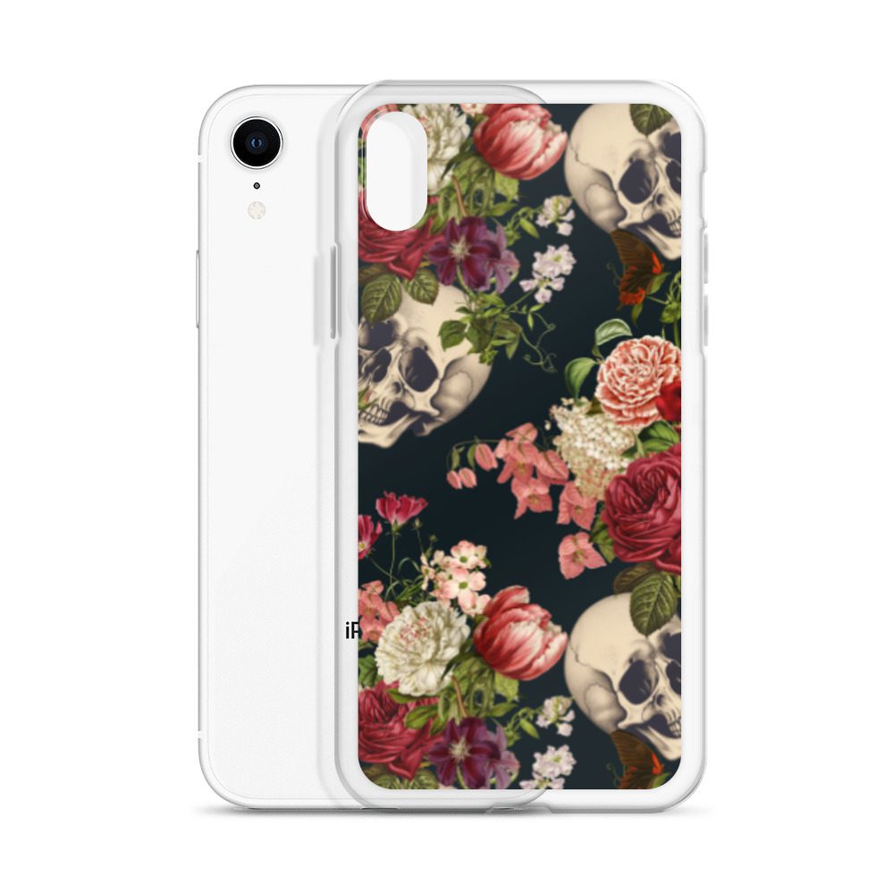 Floral Skulls Clear Case for iPhone® - Image 62