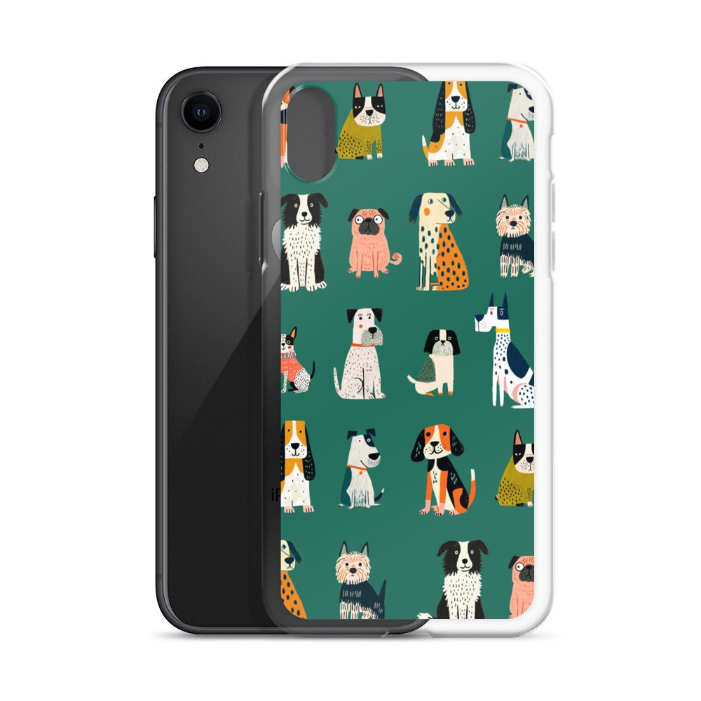 Cute Dogs Pattern Clear Case for iPhone® - Image 60