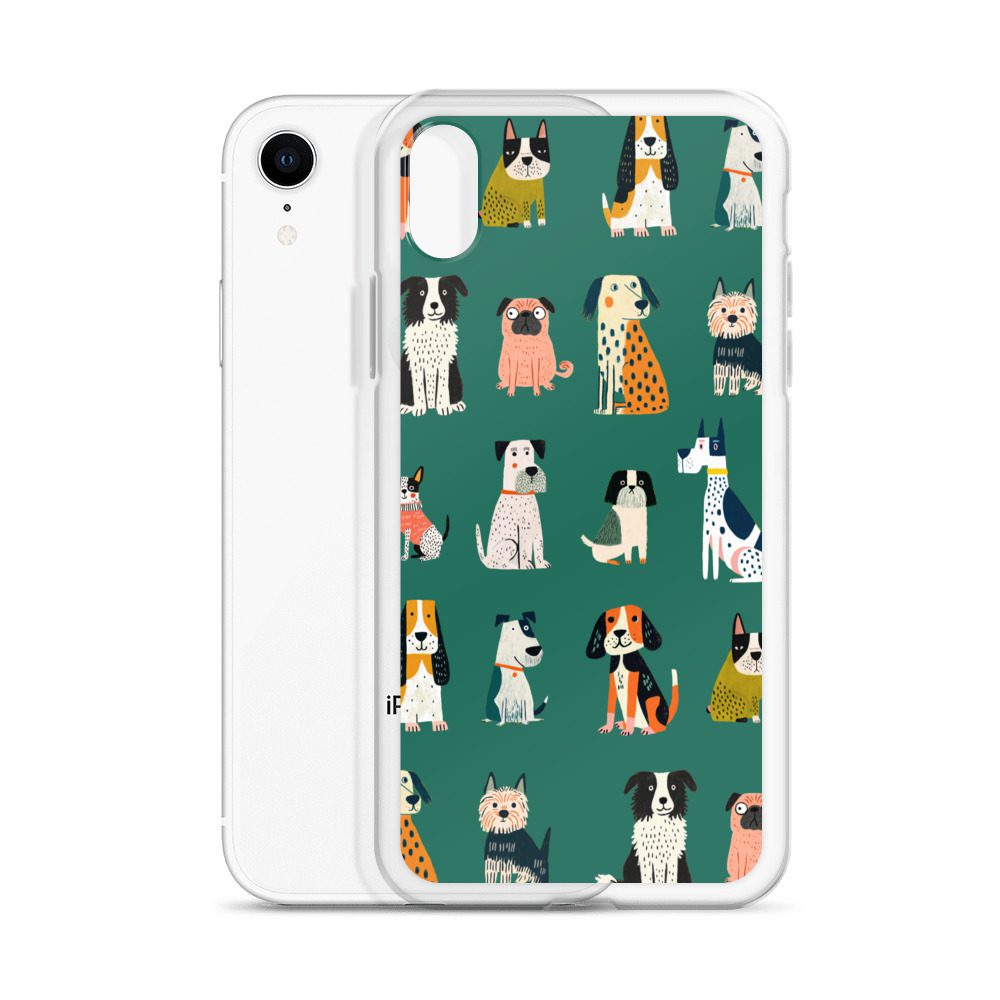 Cute Dogs Pattern Clear Case for iPhone® - Image 62