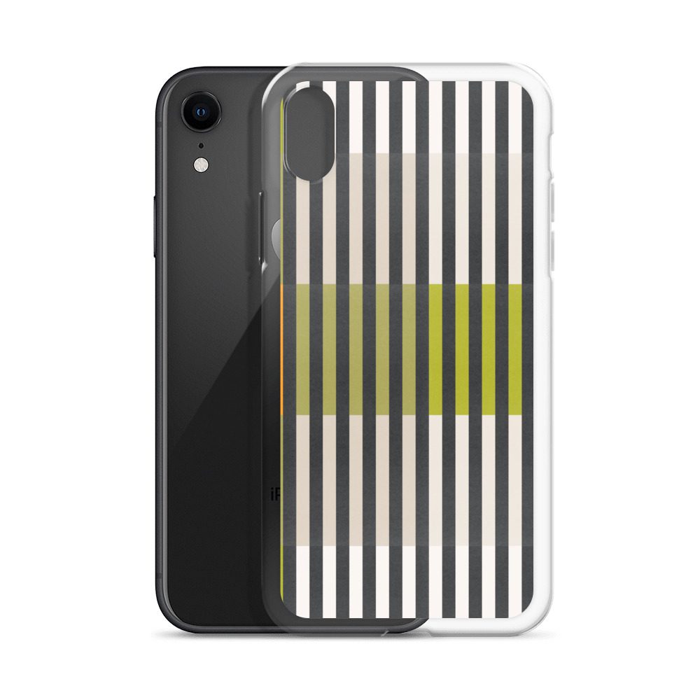 Green Geo lines Clear Case for iPhone® - Image 60
