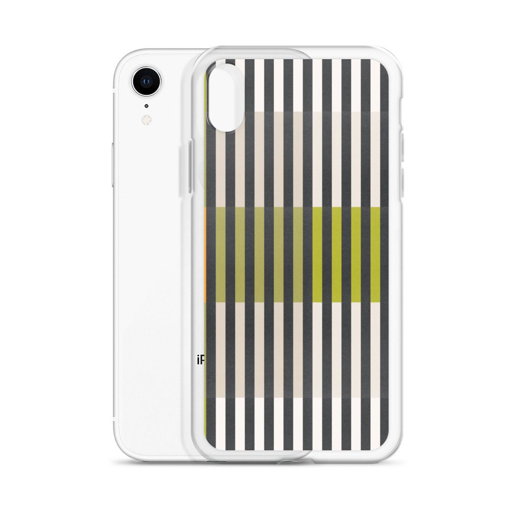 Green Geo lines Clear Case for iPhone® - Image 62