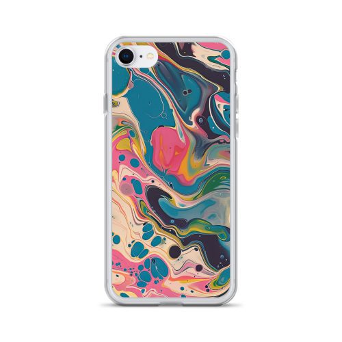 Colourful Marble Clear Case for iPhone