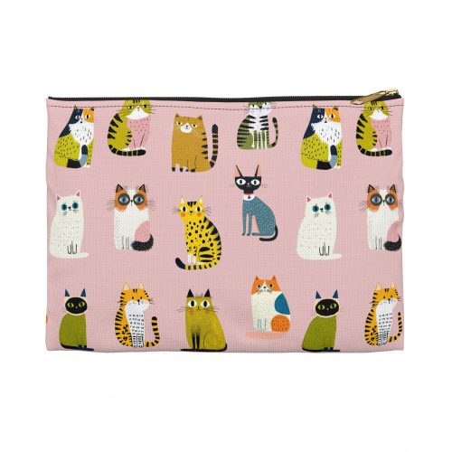 Cute Cats Pattern Accessory Pouch