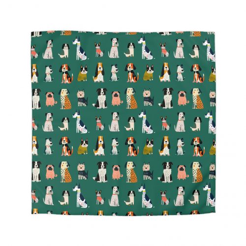 Cute Dogs Pattern Microfiber Duvet Cover