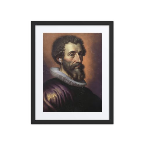 Earpod Man Framed Art Print