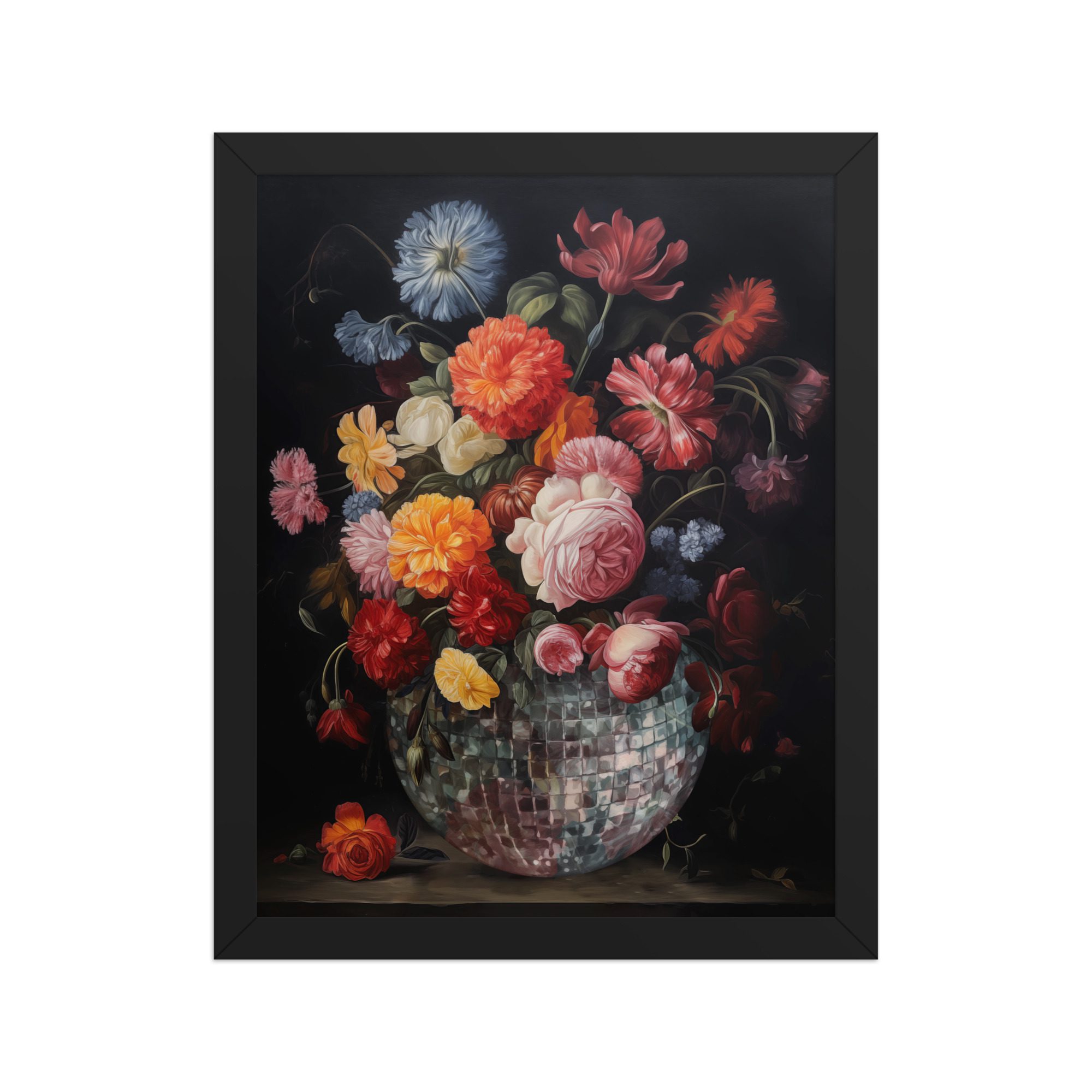 Disco Vase Framed Art Print