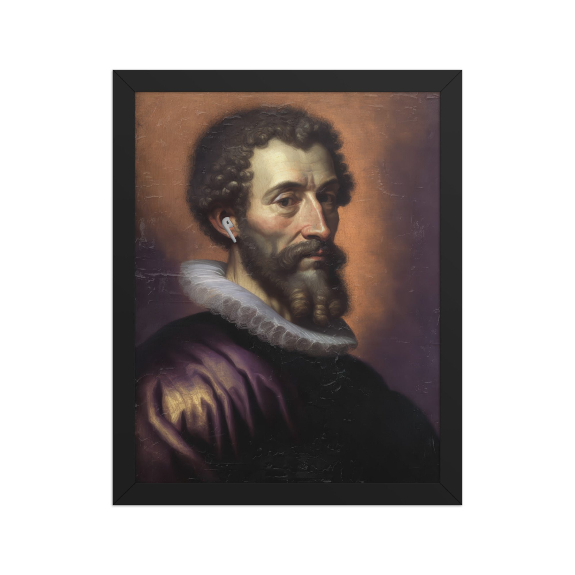 Earpod Man Framed Art Print