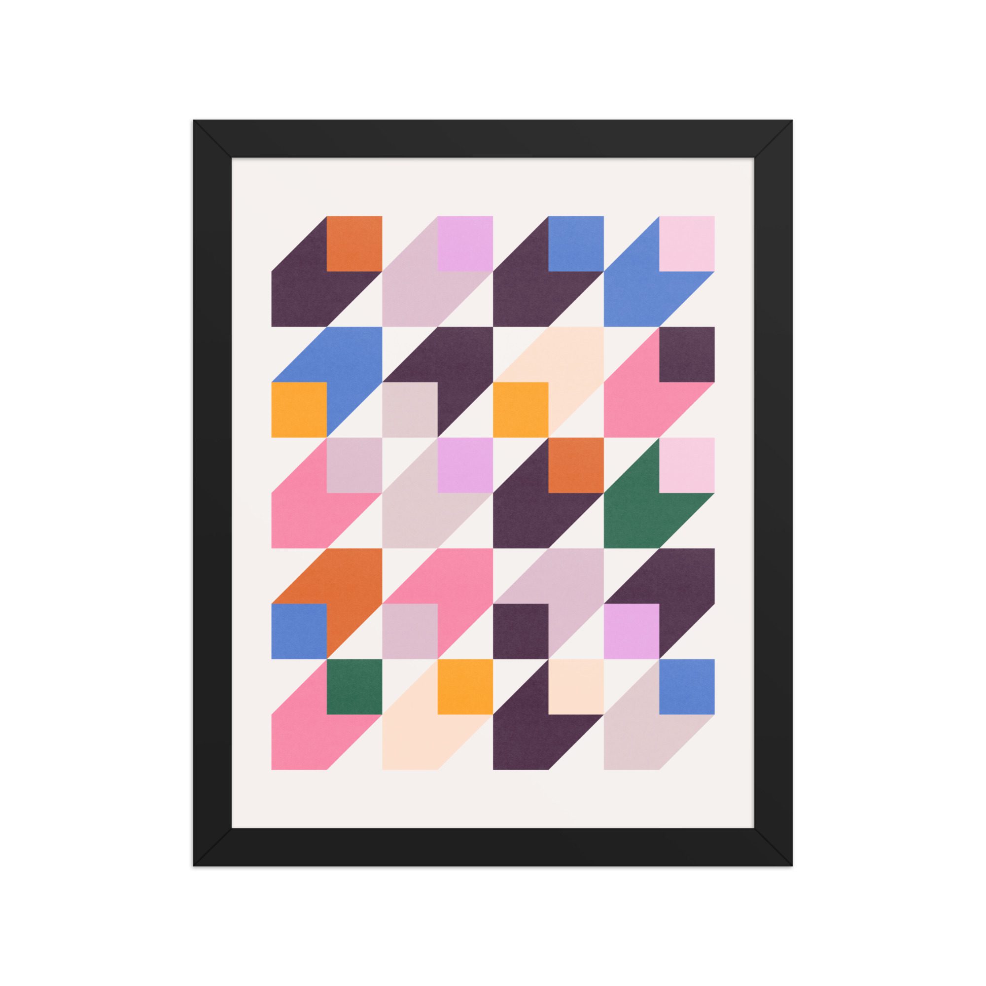 Isometric Cubes Multi Framed Art Print